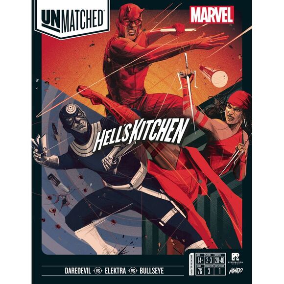 Unmatched: Marvel - Hell's Kitchen (Daredevil vs. Elektra vs. Bullseye) - Picture 2 of 3